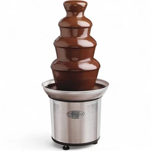 4 Tier Electric Chocolate Fondue Fountain Machine for Parties Nostalgia 32 Oz - Picture 1 of 7