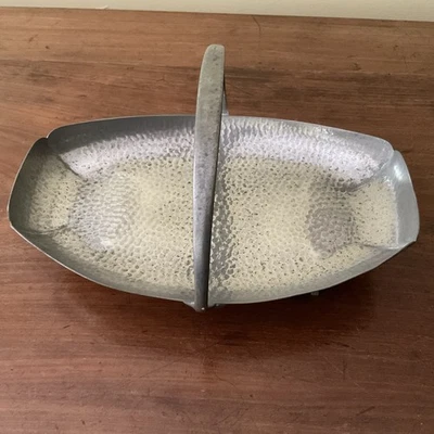 Antique Pewter James Dixon & sons Cornish Pewter Dish Compote hammer finish  - Image 1 of 4