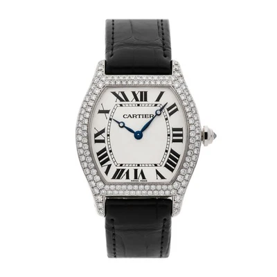 Reloj Cartier Tortue LM cuerda manual oro blanco diamante 34 mm WA503851 Foto 1 de 4