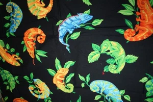 SEHR BUNTE, SEHR HÄSSLICHE EIDECHSEN - 100% BAUMWOLLSTOFF - Bild 1 von 5