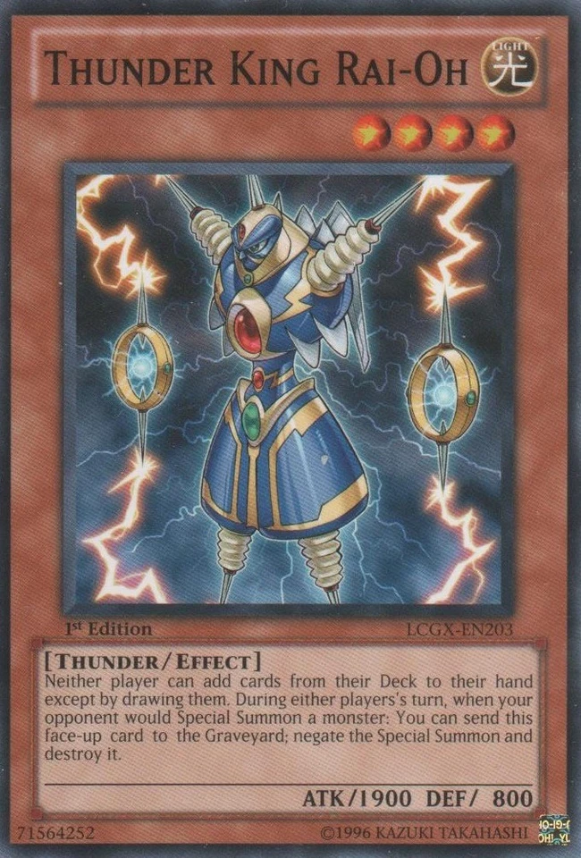 Thunder King Rai-Oh - LCGX-EN203 - Common - Unlimited Edition Lightly Played Leg - Image 1 of 1