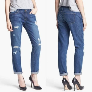 Pantalones de mezclilla Paige Jimmy Jimmy pierna recta desgastados para mujer talla 25 - Imagen 1 de 9