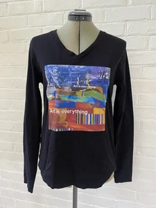 NEU OHNE ETIKETT SUZI ROHER SCHWARZ THE VICTORIA LANGARMSHIRT KUNST IST ALLES KLEIN - Bild 1 von 4