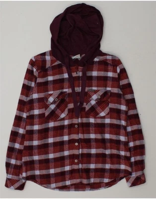 Camisa leñadora con capucha COLUMBIA para mujer Reino Unido 14 mediana a cuadros multicolores BL06 Foto 1 de 3