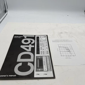 Harman/Kardon CD491 UltraWideband Linear Phase Cassette Deck Owner's Manual - Picture 1 of 5
