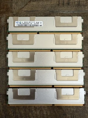 SAMSUNG 40GB KIT (5X8GB) 2RX4 PC3L-10600R ECC REG RAM M393B1K70CHD LOT 5 x 8GB - Image 1 of 2
