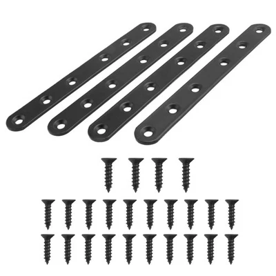 4 Piezas Plano Recto Soporte Acero Inoxidable Placa de Unión para Madera Metal - Imagen 1 de 4