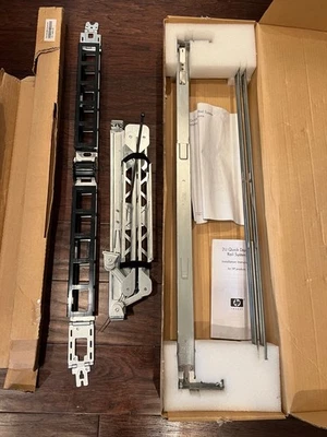 HP 2U Rail Sliding Quick Assembly Kit Parts Cable Management 595851 360322 G6 - Image 1 of 4