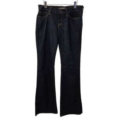 Pantalones de mezclilla Lucky Brand Claire acampanados tiro bajo lavado oscuro talla 8 Foto 1 de 4