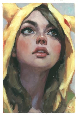 pintura original 20 х 30 cm 206ShAn pinturas al óleo retrato mujer moderna Foto 1 de 4