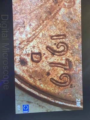 1979 D Lincoln Memorial One Cent Penny Filled Mint Mark Circulated Coin - Image 1 of 4