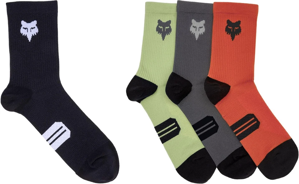 Fox Racing Ranger 3 Pack Socks - MTB Mountain Bike Enduro Downhill Trail Riding - Image 1 of 1