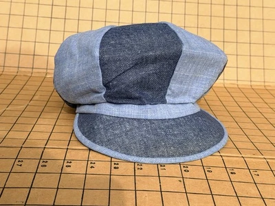Vintage 60's Hat  Newsboy Cap Denim Look Soul Funky Groovy - Image 1 of 4