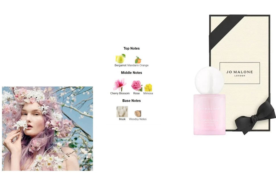 Jo Malone London Sakura Flor de Cerezo Colonia Spray 1.0 OZ NUEVO EN CAJA Foto 1 de 1