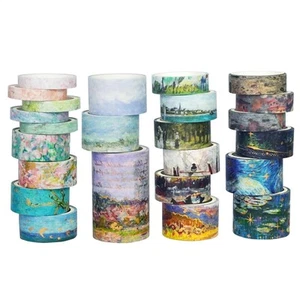 Baijixin 24 Rolls Washi Tape Set - Oil Painting Decorative Masking Tape Holid... - Picture 1 of 7
