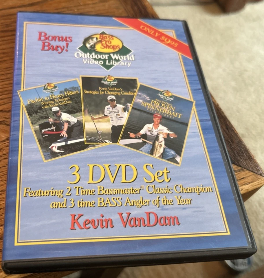 Kevin VanDam 3 DVD Set 2006 Fishing Tips Techniques Free Shipping Bass Pro Shops Foto 1 de 1