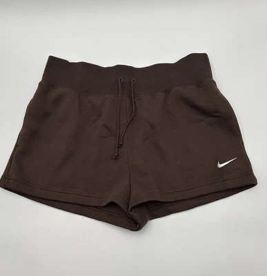 Nike Women's Sportswear Phoenix Fleece Shorts Size Large Brown |FD1409-237| - Image 1 of 3