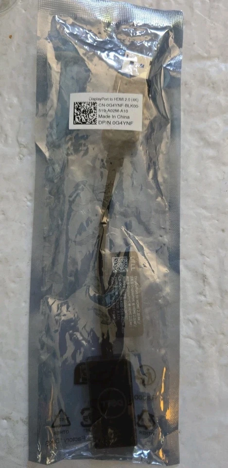 Dell DisplayPort to HDMI 2.0 (4K) Adapter Cable Model 0g4ynf - Image 1 of 1