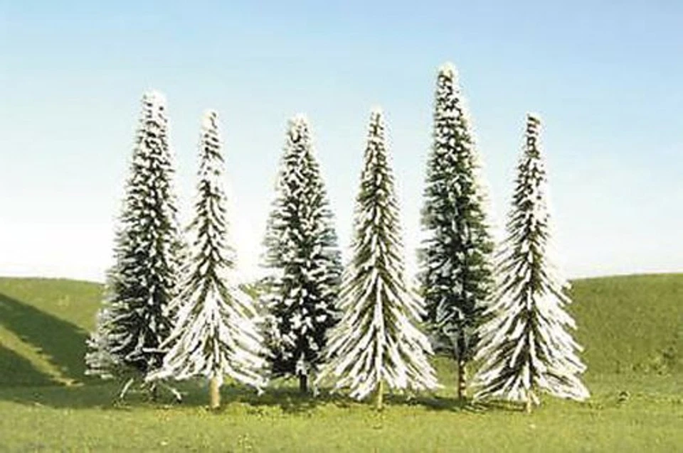 Bachmann O SceneScapes Layout-Ready Trees Pine Trees with Snow 8-10in pkg( 32202 - Image 1 of 1