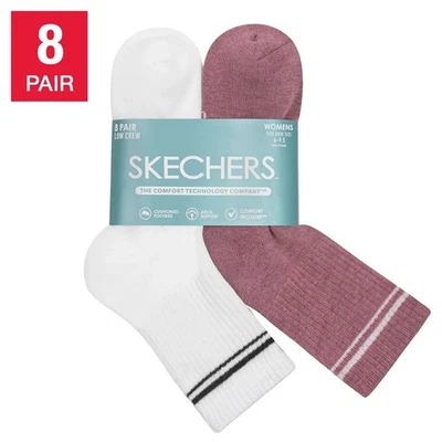 Skechers Women’s Low Crew Socks  5 or 8-Pair - Image 1 of 4