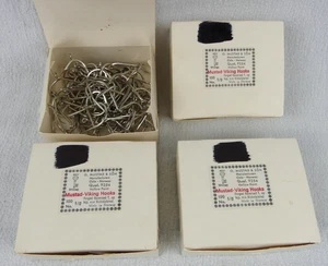 Vintage Mustad & Son Viking Fishing HOOKS 5/0 4 Boxes 100each New old stock! - Picture 1 of 5