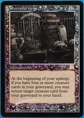Oversold Cemetery FOIL Onslaught HEAVILY PLD Black Rare CARD (498782) ABUGames - Image 1 of 2