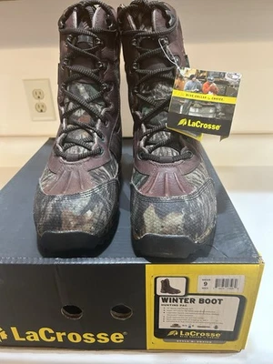 Lacrosse 10" Mossy Oak Hunting Boot- Waterproof- 1000gm Thinsulate- 9M     19 - Image 1 of 4