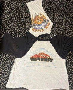 Ripped Vtg 1982 Van Halen Diver Down Tour Anvil T-shirt Concert Band Tee XL - Picture 1 of 11