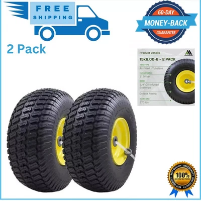 2 Tubeless Front Tire Set for John Deere 180 L111 L110 L118 D140 D160 D110 LT155 - Image 1 of 4