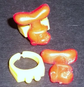 Vintage Oscar Mayer Weiner hot dog ring lot plastic red & yellow premium 1960's - Picture 1 of 1