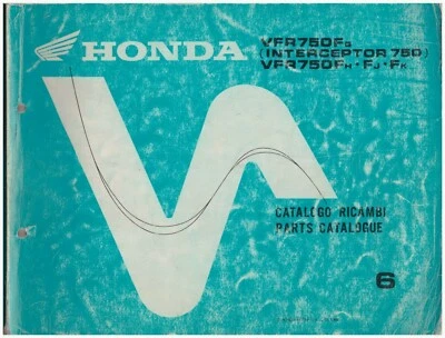 Catálogo De Repuestos - Parts Catalogue - Honda VFR750F 1988 Cod.13ML7G76 - Imagen 1 de 2