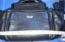Hi-Pro Leather Camera Bag With Strap App. 14 x 7 x 6 Multiple Pockets Camcorder