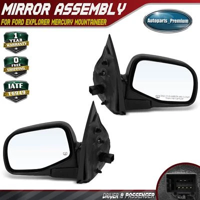 2 ручных складных зеркала с подогревом и подсветкой подсветки лужи для Ford Explorer 2002-2005 - Изображение 1 из 4