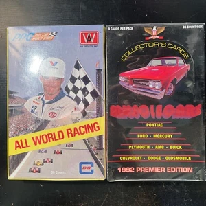 2x 1991 ALL WORLD Racing PPG Indy Car + Muscle Cars Cards Factory Sealed Boxes - Picture 1 of 10