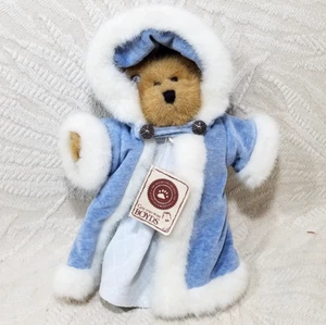 BOYDS BEARS BAILEY #9199-19 ABRIGO AZUL RIBETE DE PIEL SINTÉTICA OSO DE PELUCHE ARTICULADO CON ETIQUETAS - Imagen 1 de 19
