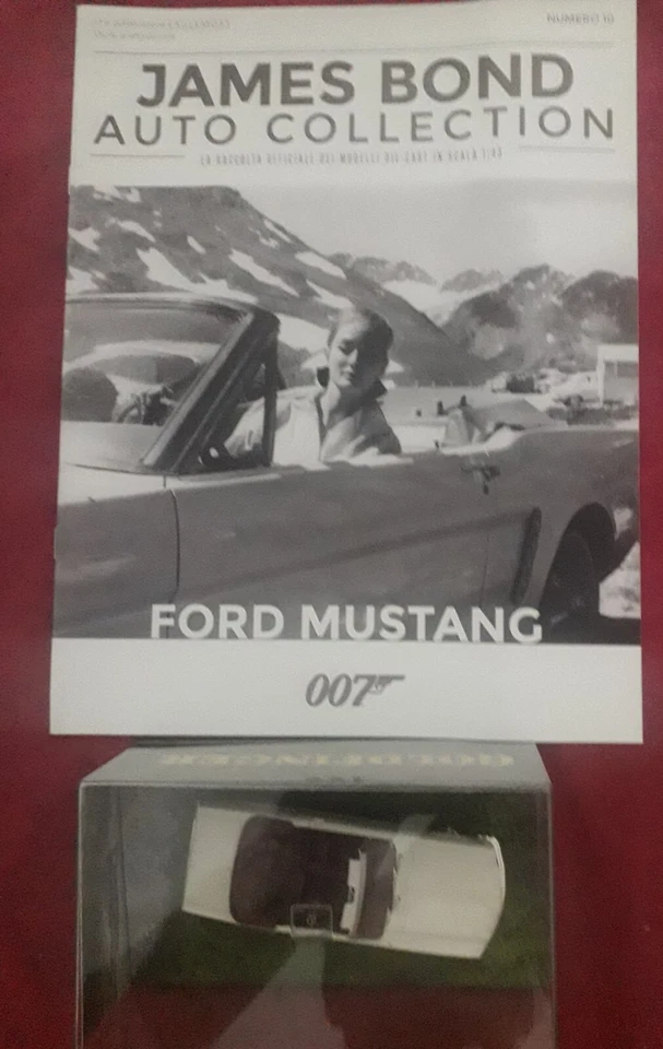 Modellino 1:43 Auto 007 Ford Mustang Convertible Goldfinger, nuovo con fascicolo - Immagine 1 di 4