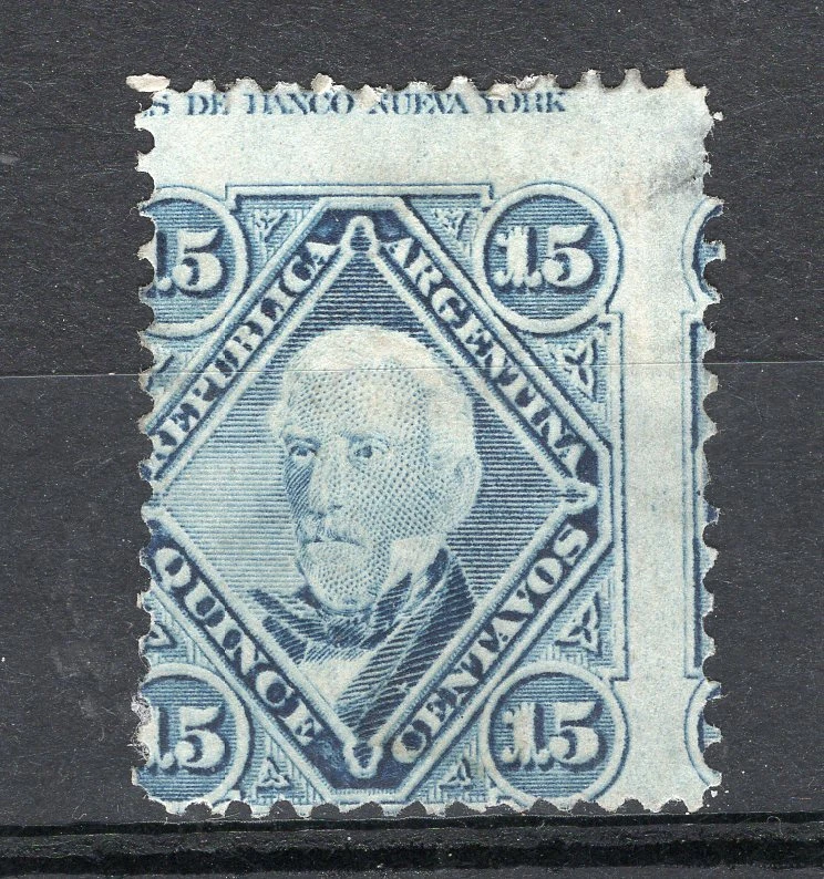 ARGENTINA, YV # 20a, M SIN GOMA, UN POCO DILUIDA Foto 1 de 1