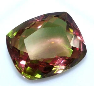36.80 Ct. Large Natural Bi- Color Changing Andalusite Cushion Cut Loose Gemstone - Picture 1 of 6
