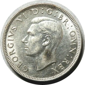elf Great Britain Florin 1944 Silver World War II George VI - Picture 1 of 2
