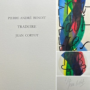 🌓 RARE Pierre André Benoit 'Traduire' livre peint par Jean Cortot 1/12 ex PAB - Foto 1 di 11