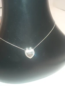 Sterling Silver 9" In  Necklace With Sterling Silver "I Love You" Charm - Picture 1 of 13