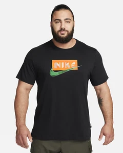 Nike Men's size L sportswear graphic print t-shirt black tee pullover cotton - Picture 1 of 11