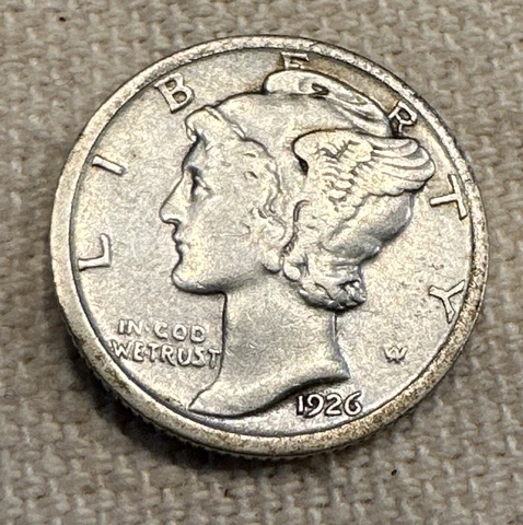 1926 S Mercury Dime  Key Date. Very Rare in high grades Cover