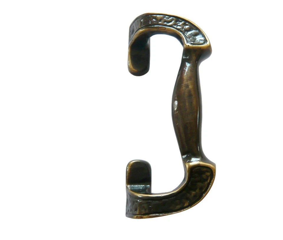 ALMEBRO Stoßgriff Haustürgriff in Messing brüniert rustikal - Bild 1 von 1