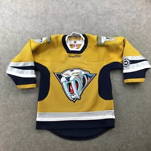 Vintage Nashville Predators Jersey Youth S/M Mustard Cat Gold NHL KOHO Alternate - Picture 1 of 15