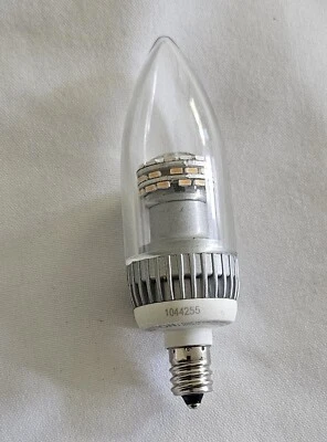 TCP LDCT3WH30K Candle Led Light Bulb 1044255,3W, 120V,  Torpedo Tip Dimmable  - Image 1 of 4