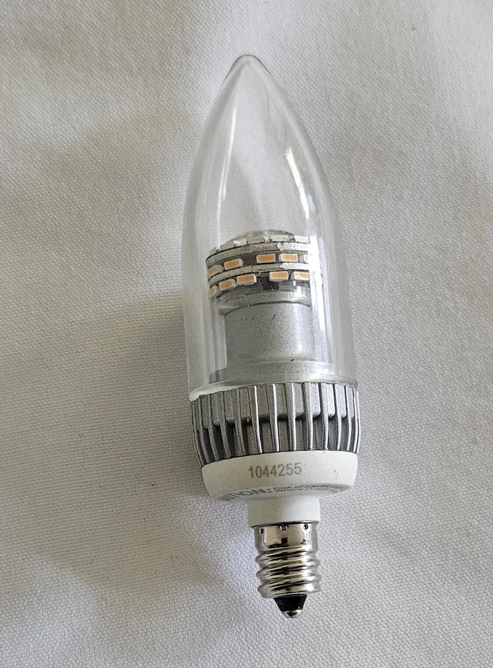 TCP LDCT3WH30K Candle Led Light Bulb 1044255,3W, 120V,  Torpedo Tip Dimmable  - Image 1 of 4