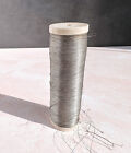 Antique French Large Metallic Thread Spool c.1900s Old Stock Many Yards
