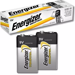 2x ENERGIZER 9v Batteries PP3 LR22 Industrial Alkaline Battery Block Smoke Alarm - Picture 1 of 24