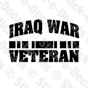 IRAQ WAR VETERAN w RIBBON Operation Inherent Resolve Combat Military Vinyl Decal - Bild 1 von 3